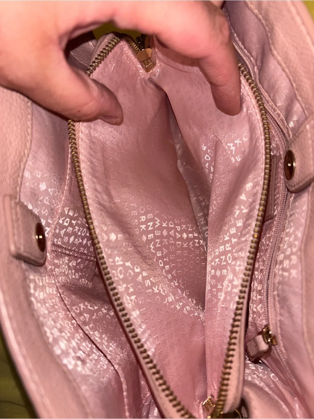 kate spade Blush Pink Pebbled Leather Tote with Gold Hardware